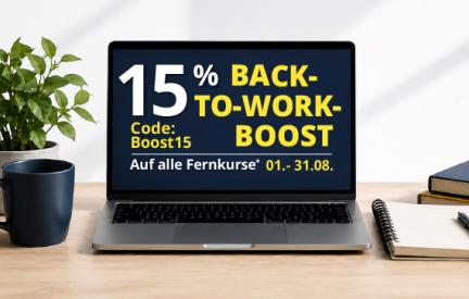 15 Prozent Rabatt auf alle Fernkurse - Back-to-Work